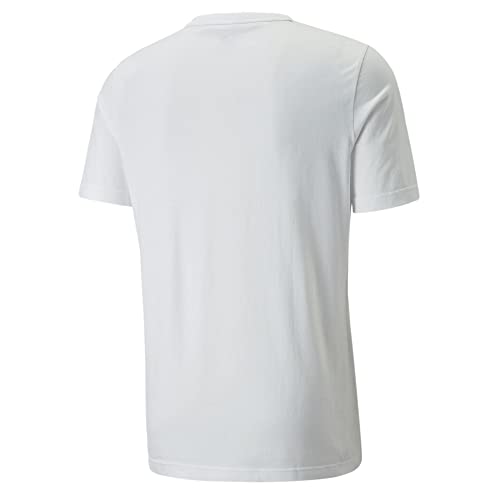 PUMA PUMA Men's Essentials+ Big Logo Foil Tee, White, Small