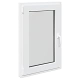 vidaXL Finestra per Soffitta RISOR 60 x 80 cm PVC e Vetro Bianco, Solaio, Isolamento Termico Moderno, Finestre Energy Efficient, Fissaggi in Vetro PVC Silenziati