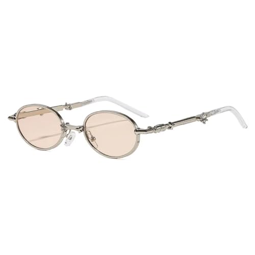 Lunettes pliables UV400 à verres teintés bonbon et monture ovale vintage