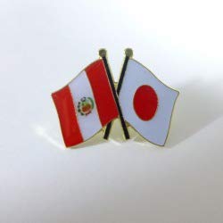 万博　ペルー　ピンバッジ 日本の国旗 万博限定・国旗ピンバッジ4点セット（日本×ペルー、台湾