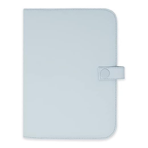 Duffi Baby Funda Portadocumentos De Bebe Recien Nacido Polipiel Con Cierre De Broche. Porta Libro De Nacimiento Con Bolsillos. Carpeta Portadocumentos Tamaño Estandar. Modelo Liso. Color Azul