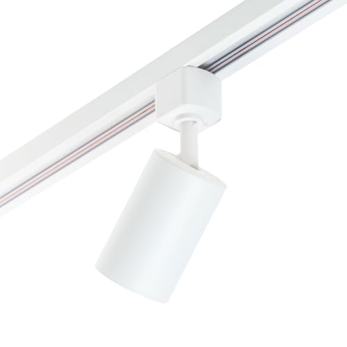 Qub Focus III 1-Phasen Led Schienensystem - 300cm - 5x GU10 Spots Schienensystem lampen - 3x 1m Lichtschienensystem - I-Form - Deckenstrahler Weiß - Erweiterbar & flexibel - LED-kompatibel