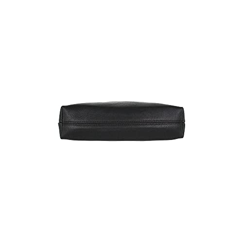 Olivia Miller Women's Fashion Pu Leather Evening Bag Black Elegant Formal Crossbody Handbag Wedding Prom Party Clutch W Kiss Lock Closure N Detachable Chain #TOP4
