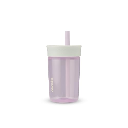 Owala Kids Insulation BPA-Free Plastic Tumbler with Spill Resistant Flexible Straw, Easy to Clean, Kids Water Bottle, Great for Travel, Dishwasher Safe, 15 Oz, Mint and Pink, (Unicorn)