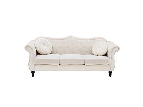 Image of Classic 3+2= 5 Seater Sofa Set Luxury Chesterfield Modern Fahionalable Sleeper Sofa for Living Room, Dining Room, (3+2 Beige TAZ)