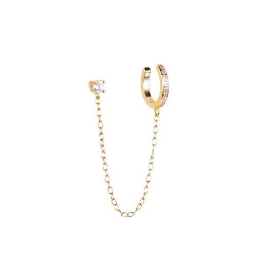 Boucles d'oreilles vintage hip hop chaîne suspendue femme argent 925