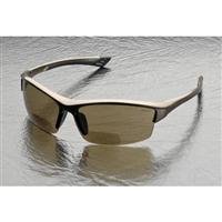ElvexRX-350BR Sonoma Brown Polycarbonate BiFocal Safety/Fashion Glasses with +1.0 Diopters, Brown Frame