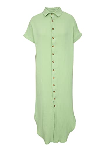 Image of Dokotoo Womens Long Cardigans Swimsuit Cover Ups Summer Beach Dress | Beach Vacation Clothes，Button Down Long Kimonos Cardigan，Side Split，Loose Fit Bathing Suit，Swimsuit Coverups Summer Dresses