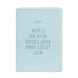 Terminplaner Lederlook 2027 Hellblau: Terminplaner Lederlook A6