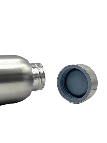 Image of KEMP DELIZIO Edition Stainless Steel Fridge Water Bottle 1000 ML | 1 L | Single Walled | Office | Gym | Travelling | Leak Proof LID | ECO Friendly | BPA Free | for Adult, Kids (Solo-2 Pack)
