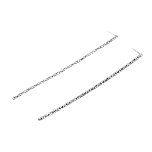 Boucles d'oreilles longues strass pour mariage et soirée chic en cristal