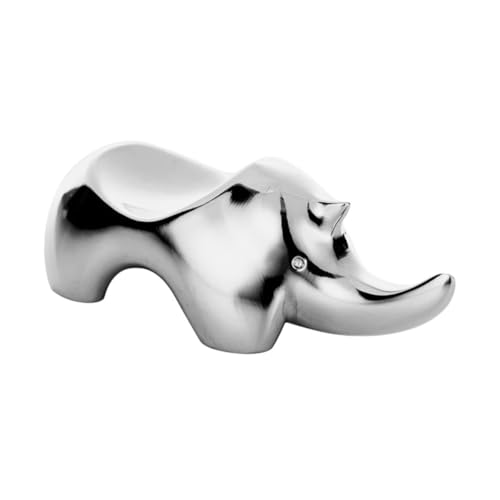 TOGEVAL 合製シルバー犀牛形箸置き スプーン フォークホルダー 滑らか表面耐久性 卓上整理用箸フォルダーテーブル用