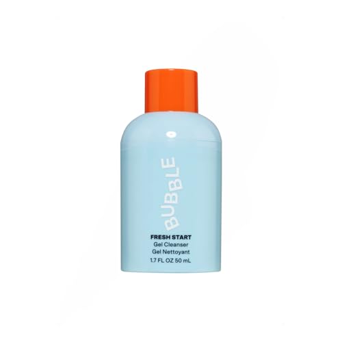 Bubble Skincare Fresh Start Gel Cleanser – Gentle Exfoliating Face Wash for Oily Skin – Gel Cleanser with Aloe Vera Juice + Caffeine to Protect and Soothe Complexion – Summer Skincare Essential (50ml)