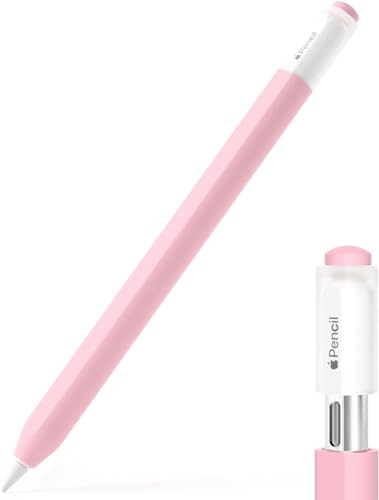Image of Pencil Case for Apple Pencil (USB-C) 3rd Generation Silicone Protective Cover Sleeve, Supports Magnetic Attachment 3rd Gen (Pink)