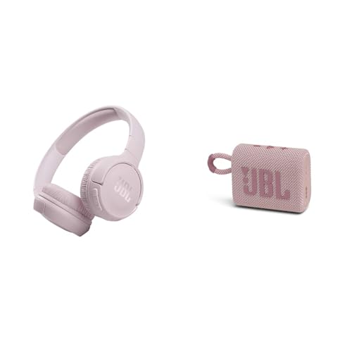 JBL Tune 510BT – Auriculares inalámbricos on-Ear con tecnología Bluetooth, Ligeros, cómodos & GO 3 – Altavoz inalámbrico portátil con Bluetooth, Resistente al Agua y al Polvo (IP67
