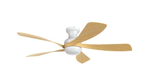 Sofucor 132cm Smart Ventilador de Techo con Luz, Alexa/APP/Google, Mando a Distancia, WiFi, Motor DC, Temporizador, 3 Temperatura de Color, 6 Velocidades, LED Silencioso Ventilador Techo para Salon