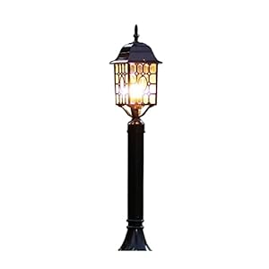 GUOCC staand armatuur Klassieke gazonlamp in de Ming en Qing-dynastieën, vierhoekig tuinlamp, tuinlamp, waterdichte…