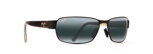 Maui Jim Men's and Women's Black Coral Polarized Rectangular Sunglasses2