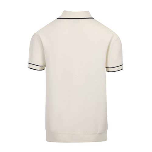 OXKNIT Mens Knit Polo Shirts Short Sleeve Shirt Casual Vintage Shirts with Coconut Tree Pattern2