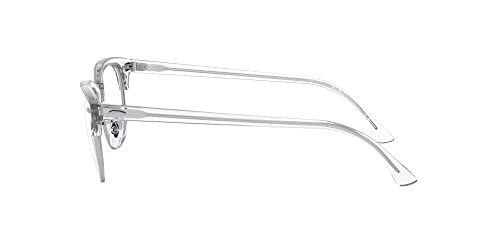 Armação de óculos de grau Ray-Ban RX5154 Clubmaster Square, lente branca transparente/demo, 51 mm