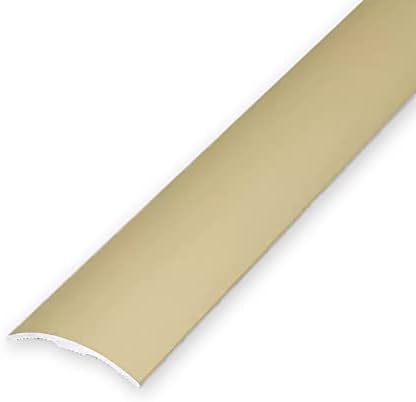 Floor Transition Strip Metal Transition Strips for Laminate Floor, Uneven Floors Thresholds Reducer Flute Vinyl, Balcony Smooth Cuttable Edge Protector Decoration (Color : Gold)