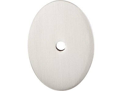 Top Knobs TK62BSN Large Oval Backplate 1 3/4" Knob Backplate - Brushed Satin Nickel (Package Quantity: 7)