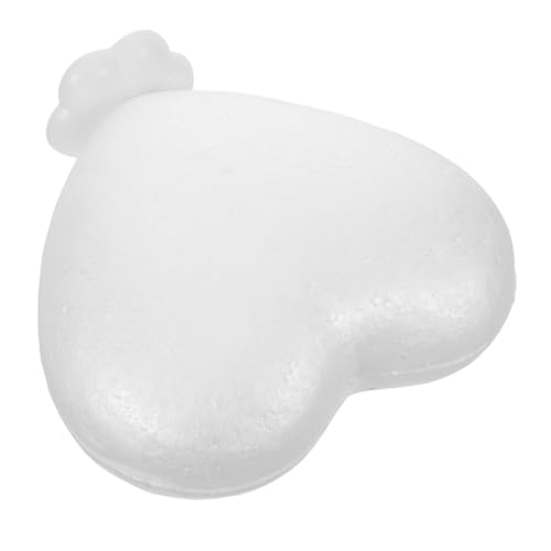LIFKOME Corazón Espuma Poliestireno con Base Estable para Manualidades DIY Escultura Blanca sin Pintar para Arreglos Pintura y Decoración Boda o Navidad