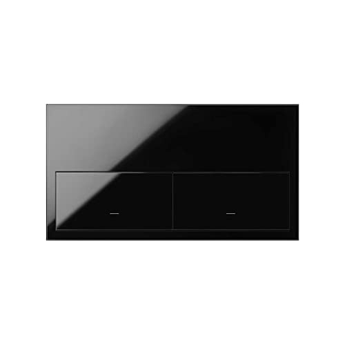 Placa Simon 10020201-138 con cubierta premium color negro