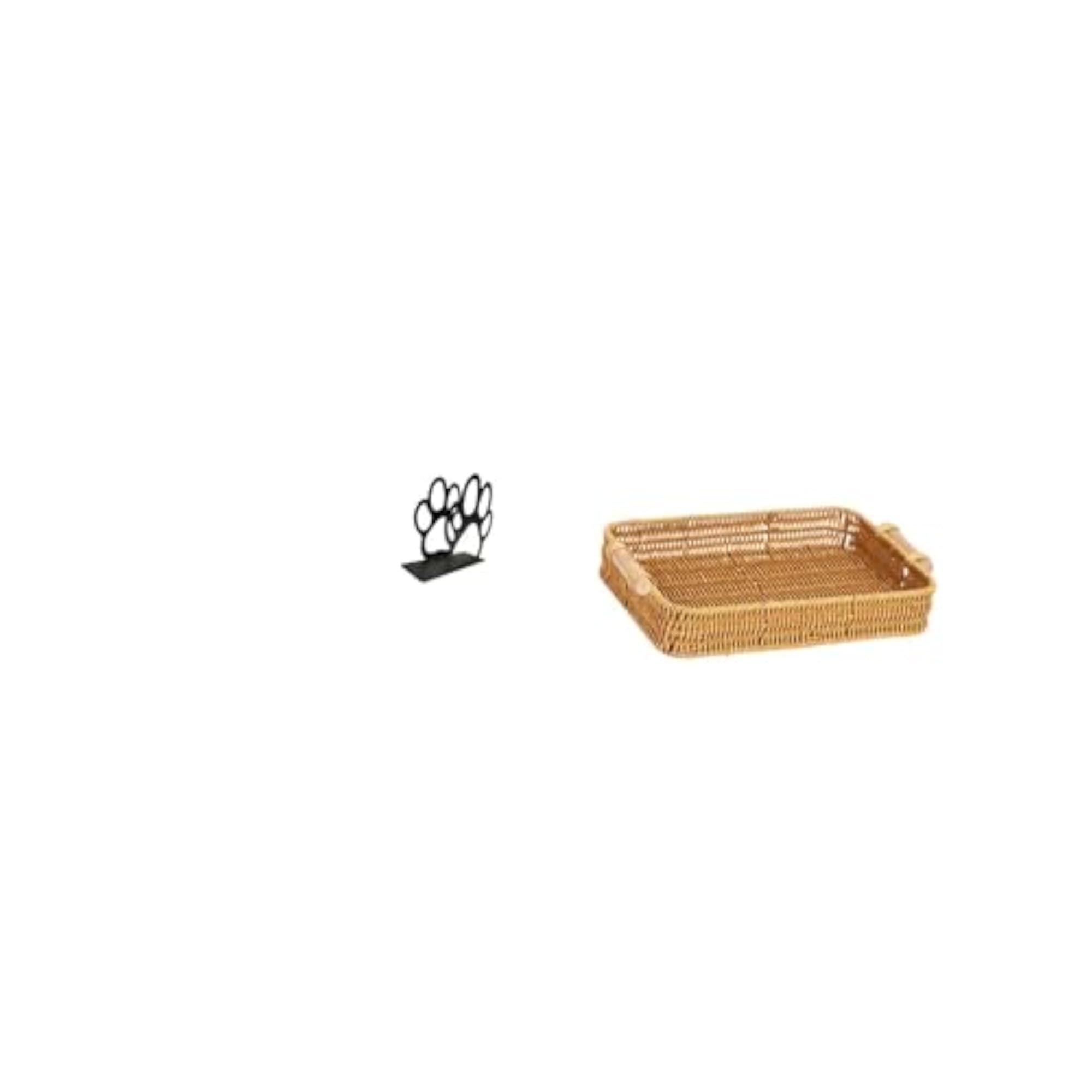Chic Dog Paw Woven Organizer Multi Purpose Tissue Dispenser