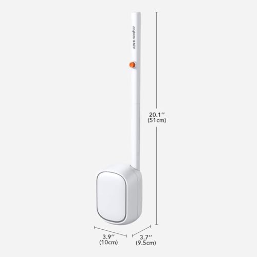 Image of JOYBOS Wall Mounted Disposable Toilet Brush with 6 Refills, Acrylonitrile Butadiene Styrene (ABS), White, 10x9,5x51