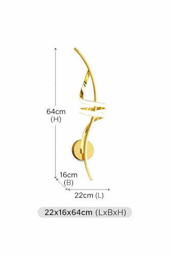 Image of blissbells Crystal Wall Light, LED Decorative Sconce (Lady Spiral Warm Sconce)