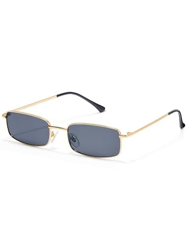Image of Veda Tinda Vision Rectangle Sunglasses Womens Polarized Square Metal Frame Retro 90s 2000s Vintage y2k Sun Glasses for Women