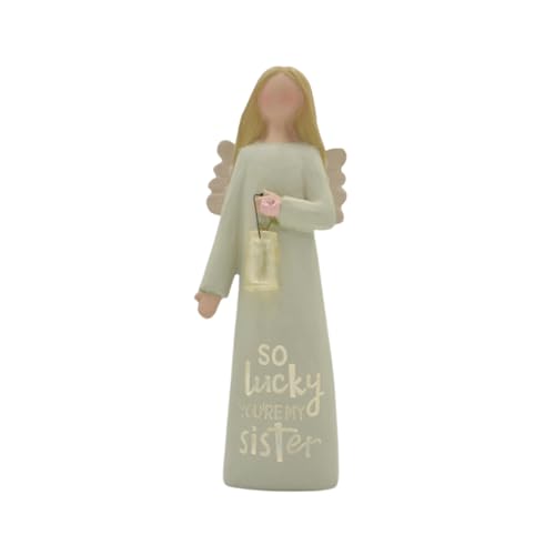 Feather & Grace Angel Hand Painted Resin Decorative Figurine