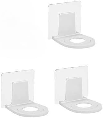 Supercap Soporte de jabón líquido para baño, ganchos dispensadores de jabón, 3 piezas, succión de champú, soportes para botellas de gel de ducha
