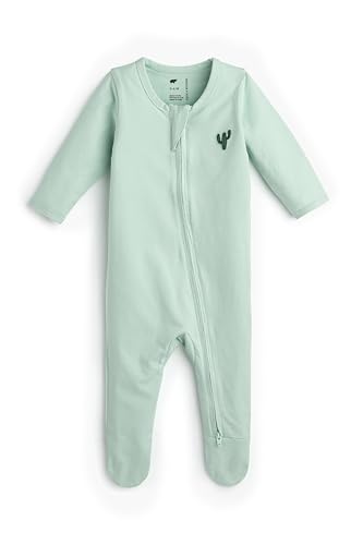 Image of monica + andy Double Zipper One Piece, 100% Organic Baby Clothes for Girls & Boys, Unisex, Preemie, Newborn & Infant Sizes
