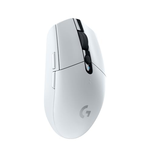 Logitech G305 LIGHTSPEED Wireless Gaming Mouse, Hero 12K Sensor, 12,000 DPI, Lightweight, 6 Programmable Buttons, 250h Battery Life, On-Board Memory, PC/Mac - White