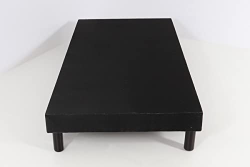 Hévéa Sélection Sommier tapissier VOLIGE DÉCO 90 x 200 Noir + 4 Pieds