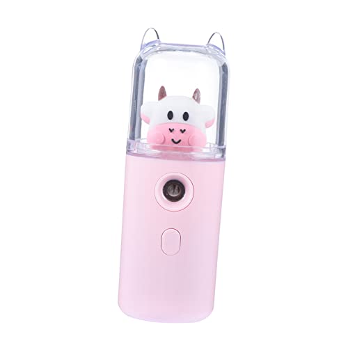 Healeved Hidratante Mengniu mini neblina extractor latigazo vacío cuidado personal bruma facial hidratante rociador humidificador pequeño señor humidificador Material de plastico rosa