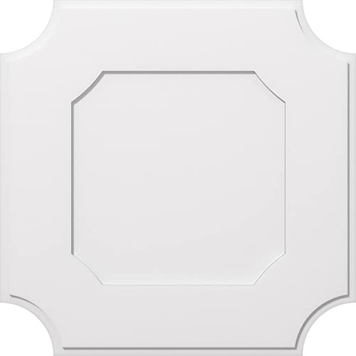 Image of Ekena Millwork CMP40LE Locke Architectural Grade PVC Contemporary Urethane Ceiling Medallions 40 inchOD x 24 inchC x 1 inchP