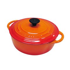 【美品】LE CREUSET　ココット ロンド チェリーレッド　24cm Amazon.co.jp: ル・クルーゼ(Le Creuset) 鋳物 ホーロー 鍋