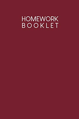 Homework Booklet: Booklet for children + pupils + students | Design: Red
