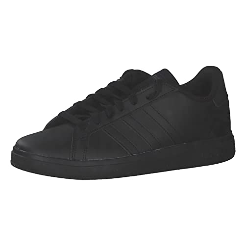 adidas Grand Court Lifestyle Tennis Lace-Up Shoes Tennisschuhe, Carbon Black/Carbon Black/Grey SIX, 38 EU