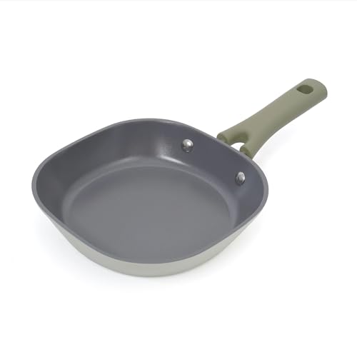 8 Inch Ceramic Nonstick Frying Pan Skillet - Dual Ceramic Coating (Inside & Outside), PFAS & PFOA-Free, Induction Compatible, Dishwasher Safe, Stay-Cool Handles, Eco-Friendly & Non-Toxic Cookware