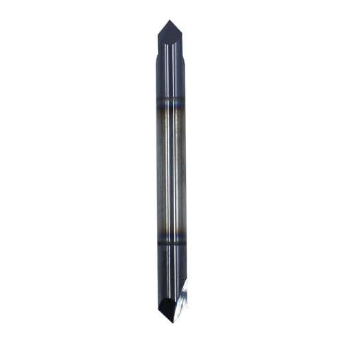 Image of 1 /4in Solid Carbide End Mill,Chamfer Mill - Double End,2 Flutes, 90 Chamfer Angle,AlTiN Coated Bits Tool for Medium Hardness Steel, Brass, Iron