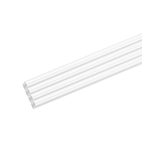 Image of MECCANIXITY 8pcs Acrylic Round Rods 5 /32 inch x 8 inch Clear Acrylic Dowel Rods Sticks Plastic Sticks Strip for DIY Crafts Lighting Gardening Decoration - 4mm x 200mm