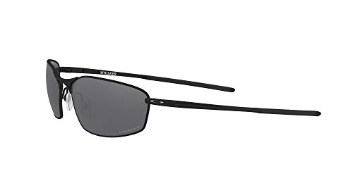 Oakley Men's OO4141 Whisker Oval Sunglasses, Matte Black/Prizm Black Polarized, 60 mm3