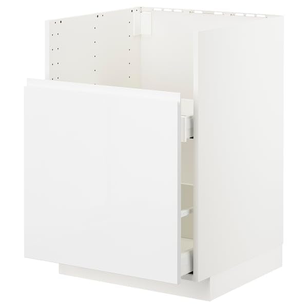 METOD Base cabina f Lavello TALLSJÖN, bianco/Voxtorp lucido/bianco, 60x60 cm