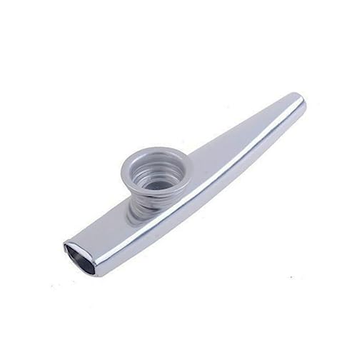 BESPORTBLE Metal Kazoo Ukelele Companion Silver Kazoo for Voice Modification Adds Buzzing Timbre for Musical Performances and Fun Jam Sessions