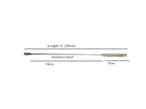 Image of Laboratory Spatula(PACK OF 2), Stainless Steel, 8 inch or 20 cm Length, Dual-Ended with Round Spoon and Flat Face Design for laboratory and multipurpose use