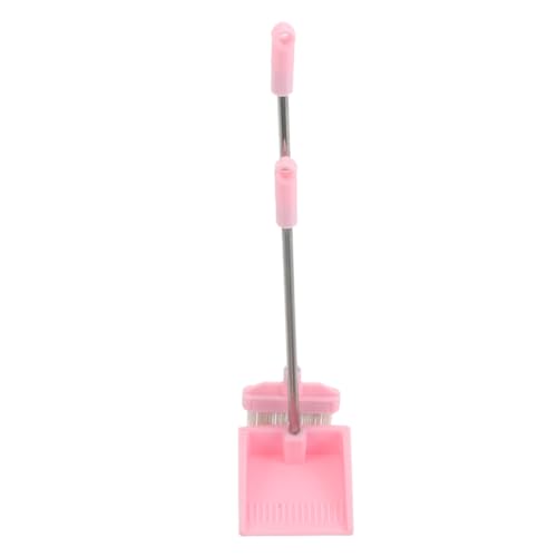lurrose 2個 スケール かわいいミニほうきとちりとり コンパクトで持ち運び便利 ドールハウス用リアルな小道具 インテリア飾りに